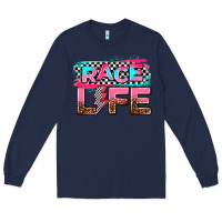 Navy race life Long Sleeve Tee - AdoDesignShop