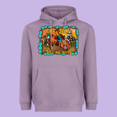 Cowboy Take Me Away Heavyweight Hoodie Designed By Jahusdesignshop