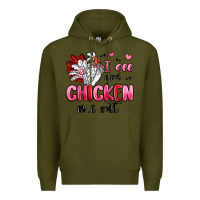 Army Green i see you chicken out Premium Hoodie - MaliasSmallBusiness