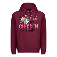 Burgundy i see you chicken out Premium Hoodie - MaliasSmallBusiness