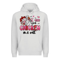Dove Grey i see you chicken out Premium Hoodie - MaliasSmallBusiness