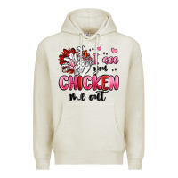 Oatmeal Heather i see you chicken out Premium Hoodie - MaliasSmallBusiness