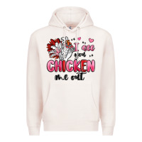 Pale Pink i see you chicken out Premium Hoodie - MaliasSmallBusiness