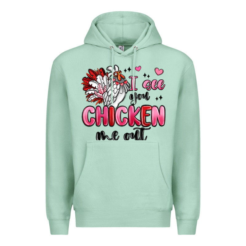 I See You Chicken Out Premium Hoodie by MaliasSmallBusiness | Teevron