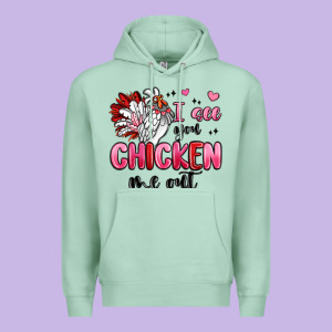 I See You Chicken Out Premium Hoodie Designed By Maliassmallbusiness