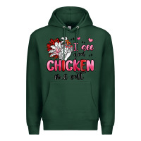 Sports Green i see you chicken out Premium Hoodie - MaliasSmallBusiness