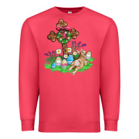 Cardinal religious easter bunny cross Premium Sweatshirt - AdoDesignShop