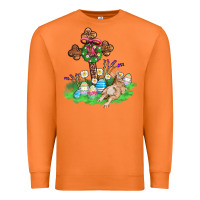 Carrot religious easter bunny cross Premium Sweatshirt - AdoDesignShop