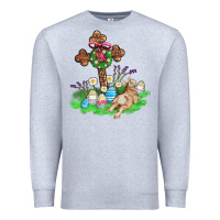 Heather Grey religious easter bunny cross Premium Sweatshirt - AdoDesignShop
