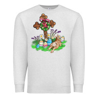 Oatmeal Heather religious easter bunny cross Premium Sweatshirt - AdoDesignShop