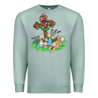 Seafoam religious easter bunny cross Premium Sweatshirt - AdoDesignShop