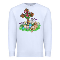 White religious easter bunny cross Premium Sweatshirt - AdoDesignShop