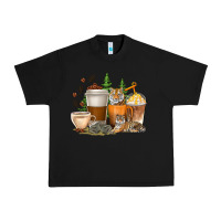 Black coffee cups tiger with coffee beans Urban Heavy Tee - texasbilliewilder