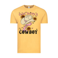 Vintage Mustard cupid find me a cowboy Vintage Tee - MaliasSmallBusiness