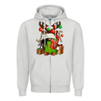Dove Grey christmas afro gnomes Zipper Hoodie - FaDigitalArtStudio