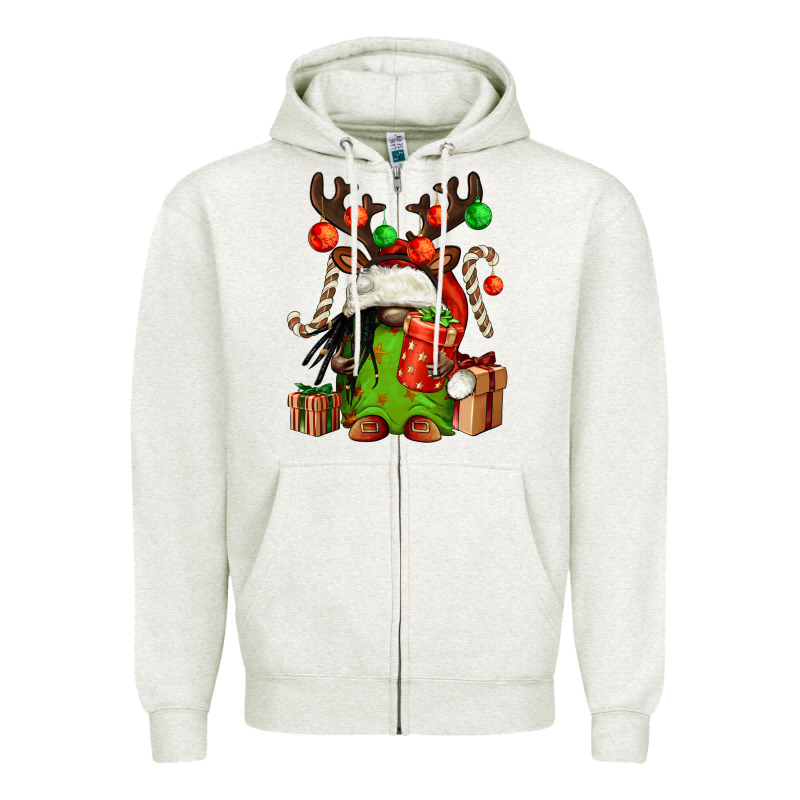 Christmas Afro Gnomes Zipper Hoodie by FaDigitalArtStudio | Teevron