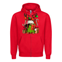 Red christmas afro gnomes Zipper Hoodie - FaDigitalArtStudio