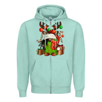 Seafoam christmas afro gnomes Zipper Hoodie - FaDigitalArtStudio