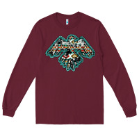 Burgundy western thunderbird Long Sleeve Tee - RanaPortraitStore