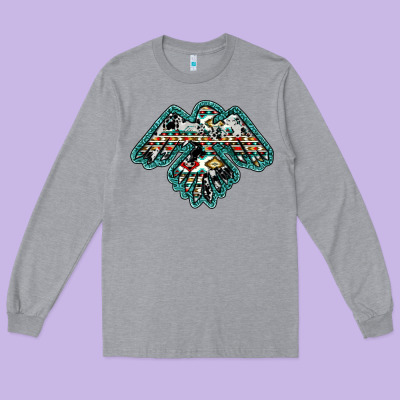 Western Thunderbird Long Sleeve Tee Designed By Ranaportraitstore