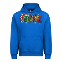 Cobalt Christmas Believe Urban Hoodie - MaliasSmallBusiness