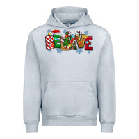 Heather Grey Christmas Believe Urban Hoodie - MaliasSmallBusiness