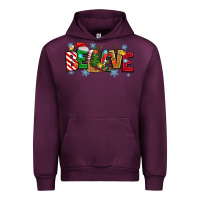 Mauve Wine Christmas Believe Urban Hoodie - MaliasSmallBusiness