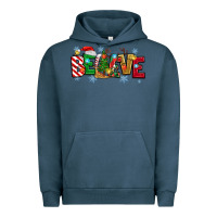 Pigment Midnight Navy Christmas Believe Urban Hoodie - MaliasSmallBusiness