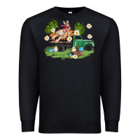 Black easter truck with bunny Premium Sweatshirt - AdoDesignShop