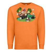 Carrot easter truck with bunny Premium Sweatshirt - AdoDesignShop