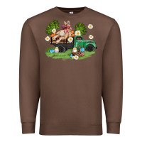 Chestnut easter truck with bunny Premium Sweatshirt - AdoDesignShop