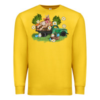 Lemon easter truck with bunny Premium Sweatshirt - AdoDesignShop
