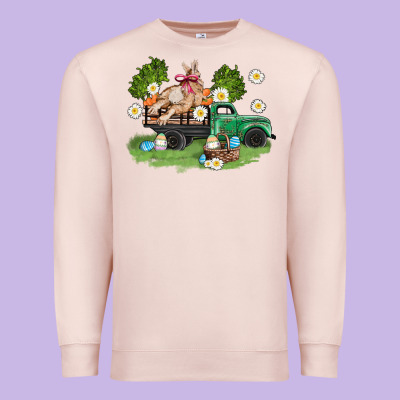 Easter Truck With Bunny Premium Sweatshirt Designed By Adodesignshop