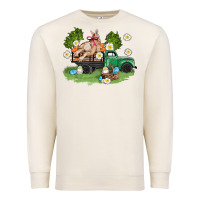 Sandshell easter truck with bunny Premium Sweatshirt - AdoDesignShop