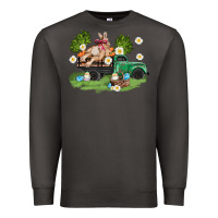Smoke easter truck with bunny Premium Sweatshirt - AdoDesignShop