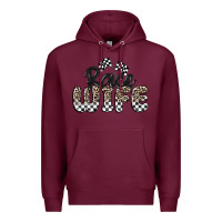 Burgundy race wife Premium Hoodie - MaliasSmallBusiness