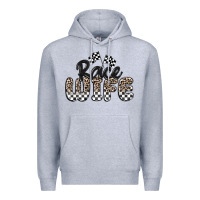Heather Grey race wife Premium Hoodie - MaliasSmallBusiness