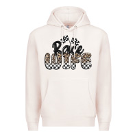 Pale Pink race wife Premium Hoodie - MaliasSmallBusiness