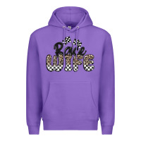 Purple race wife Premium Hoodie - MaliasSmallBusiness