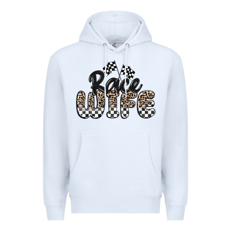 Race Wife Premium Hoodie by MaliasSmallBusiness | Teevron