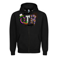 Black otr Zipper Hoodie - CowhideDigitalArt