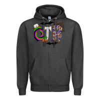 Charcoal Heather otr Zipper Hoodie - CowhideDigitalArt