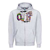 Heather Grey otr Zipper Hoodie - CowhideDigitalArt