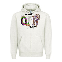 Oatmeal Heather otr Zipper Hoodie - CowhideDigitalArt