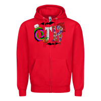 Red otr Zipper Hoodie - CowhideDigitalArt
