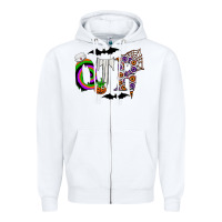 White otr Zipper Hoodie - CowhideDigitalArt