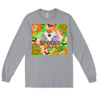 Heather Grey spooky season Long Sleeve Tee - texasbilliewilder