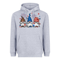 Heather Grey 4th of july gnomes Heavyweight Hoodie - Jasminsmagicworld