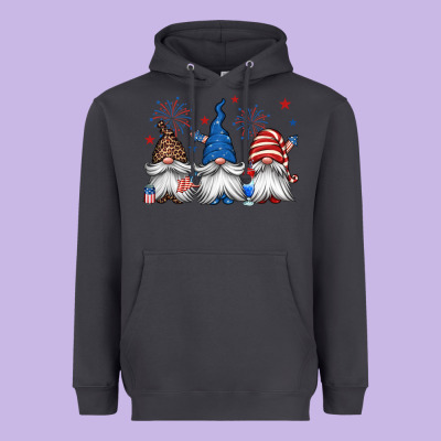 4th Of July Gnomes Heavyweight Hoodie Designed By Jasminsmagicworld