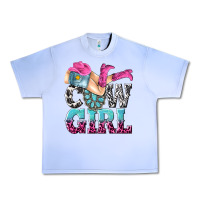 Grape Ice cow girl Urban Heavy Tee - texasbilliewilder